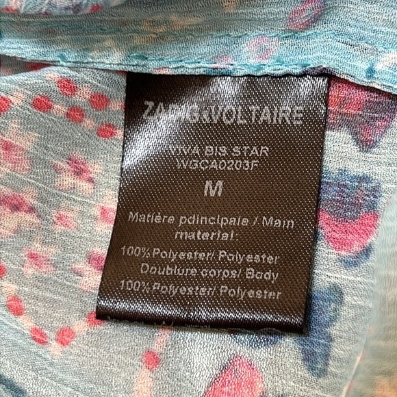 Zadig and voltaire medium turquoise rapidly print psyche maxi dress . - Picture 14 of 14